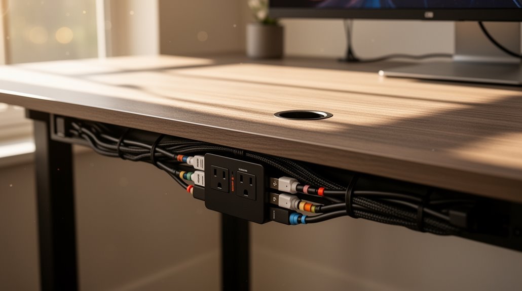 cable management for standing desks