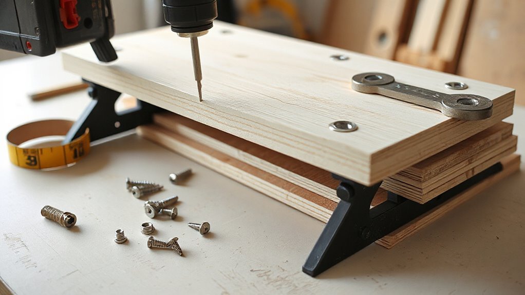 diy standing desk assembly