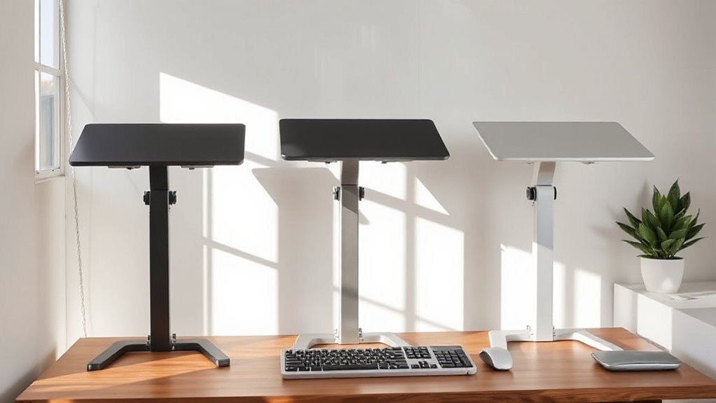 ergonomic dual level workspace converter