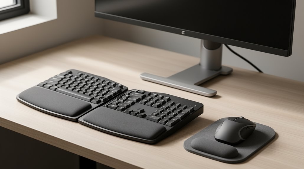 ergonomic keyboard and mouse setup