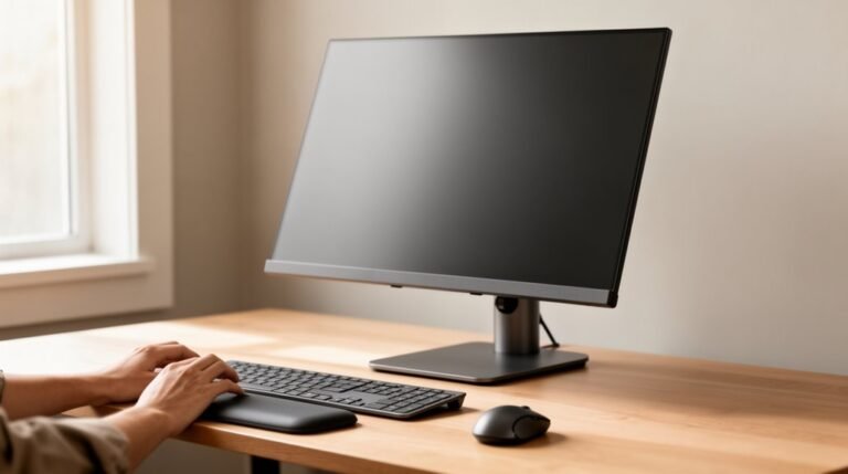 ergonomic monitor and keyboard placement