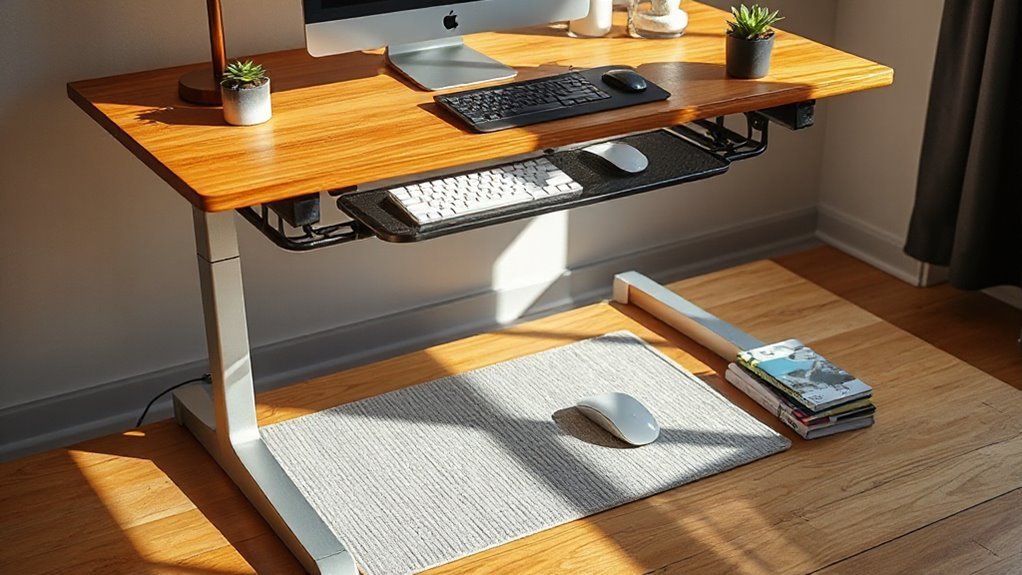 ergonomic standing desk setup