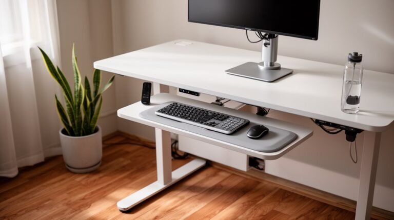 ergonomic standing desk setup