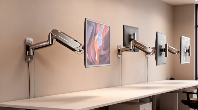 ergonomic wall mounted monitor arms