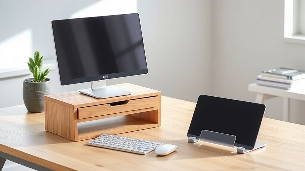 functional monitor riser solutions