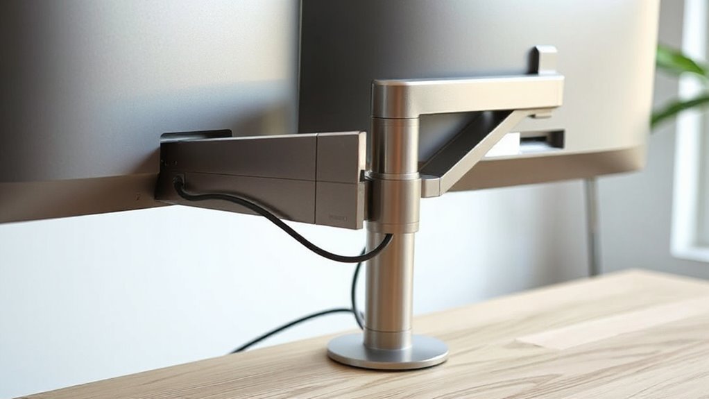 hide cables with monitor arm