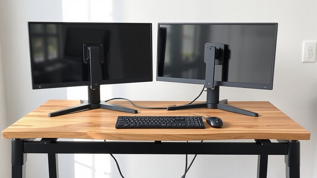 monitor height and angle adjustments