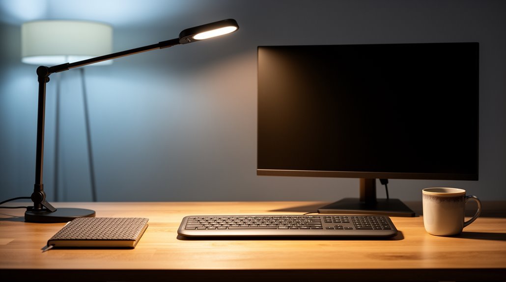 optimize desk lighting setup