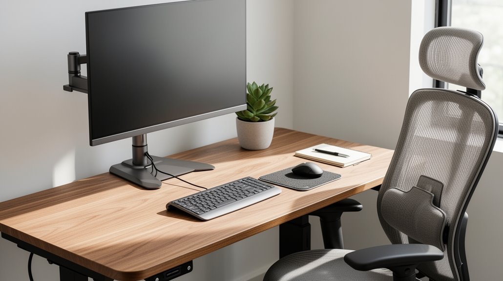 optimized workspace for comfort