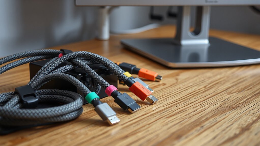 organized cable labeling system