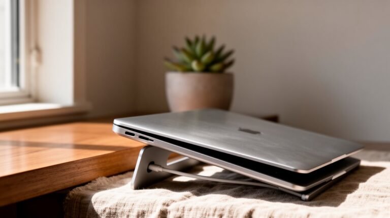 proper laptop stand placement