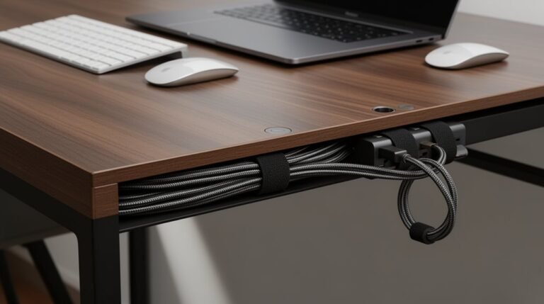 tidy desk cable organization