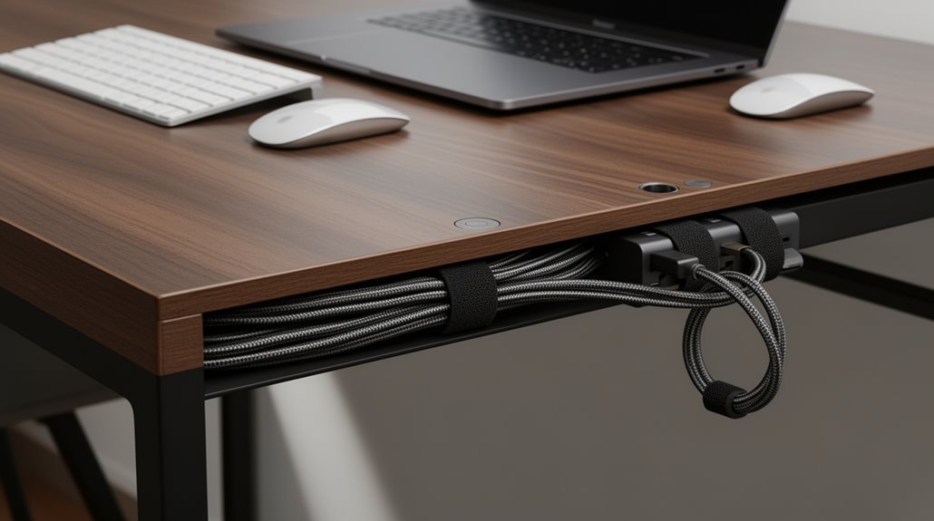 tidy desk cable organization